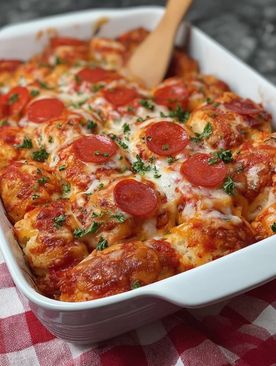 Bubble Up Biscuit Pizza Casserole