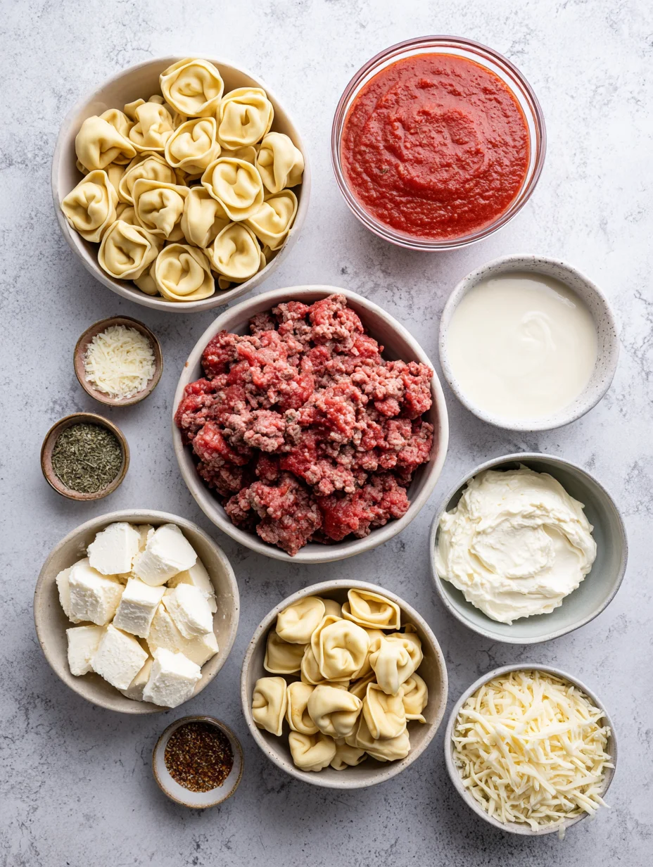 Cheesy Baked Tortellini Casserole