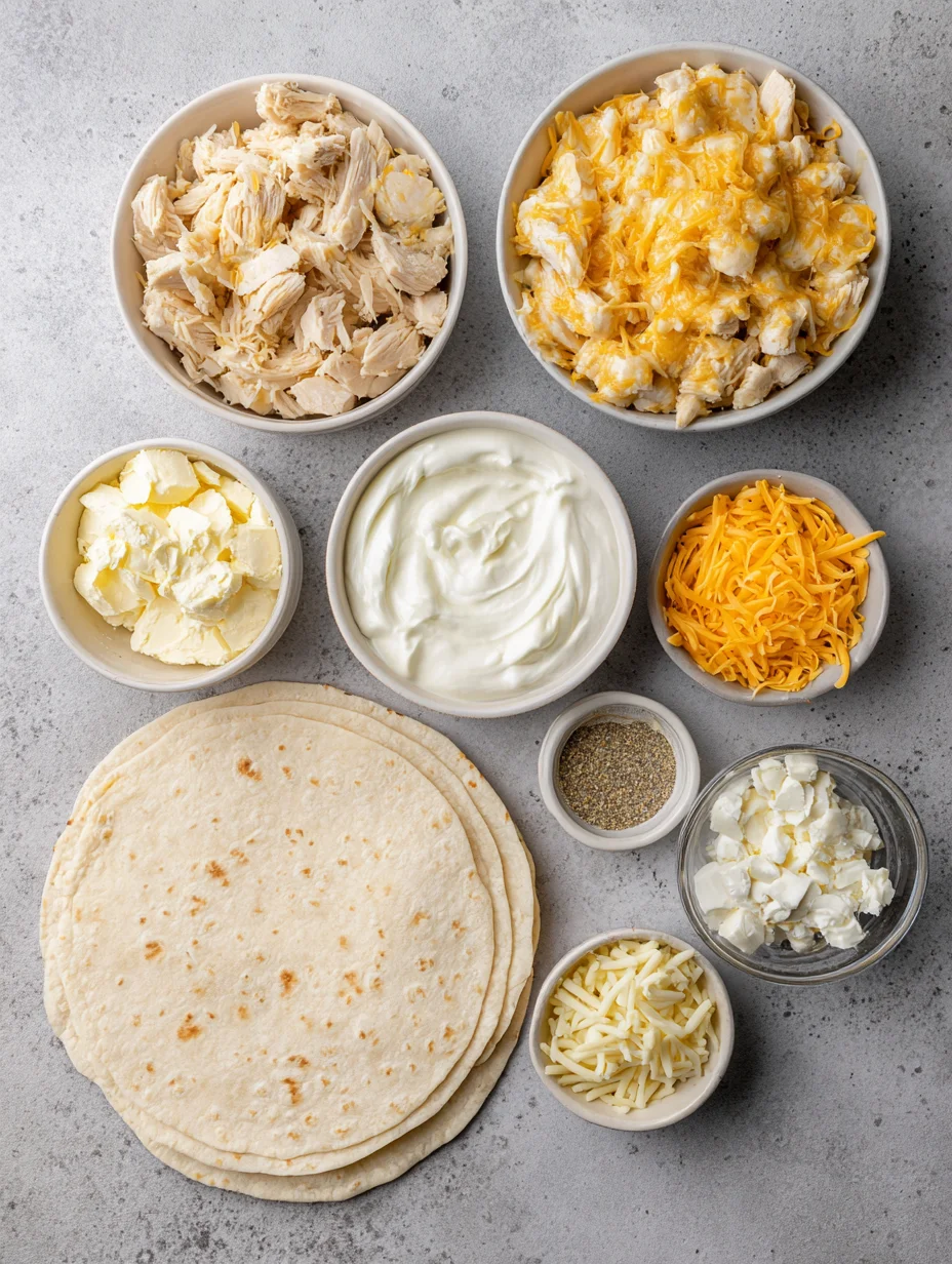 Cheesy Garlic Chicken Wraps