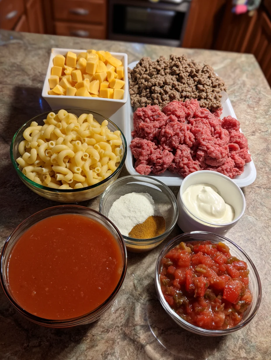 Creamy Rotel Pasta with Ground Beef