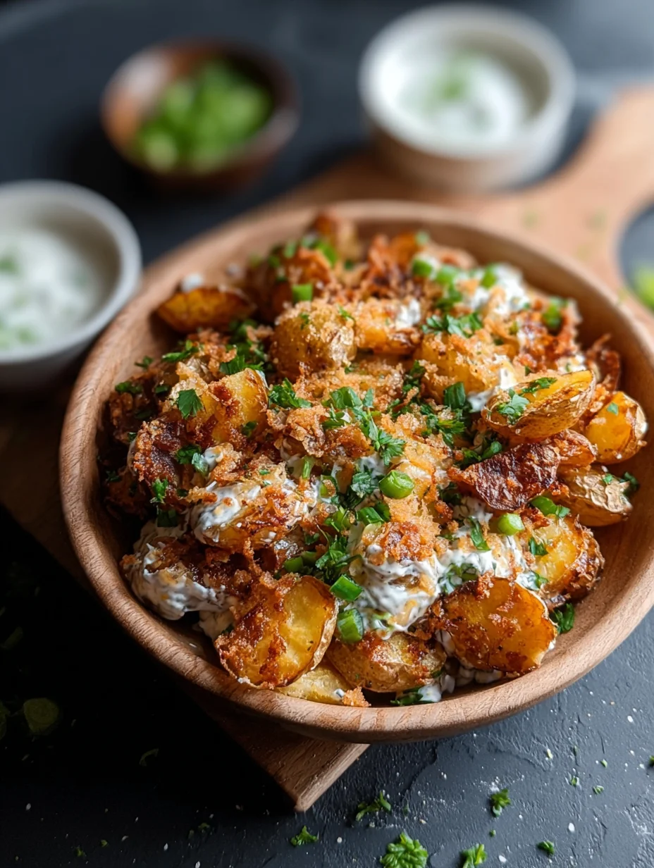Crispy Smashed Potato Salad