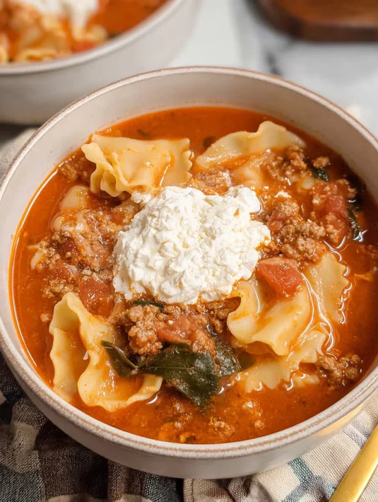 Gluten Free Lasagna Soup (Dairy Free)