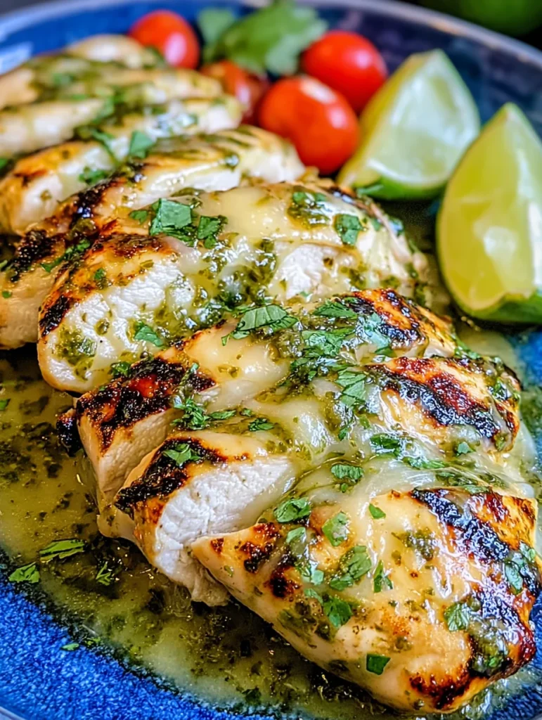 Grilled Salsa Verde Pepper Jack Chicken