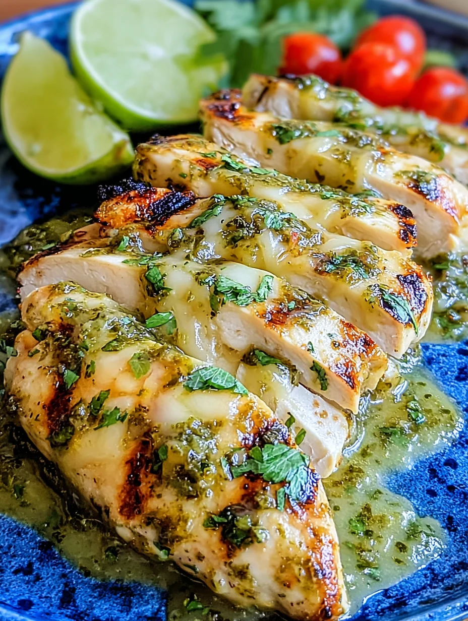 Grilled Salsa Verde Pepper Jack Chicken