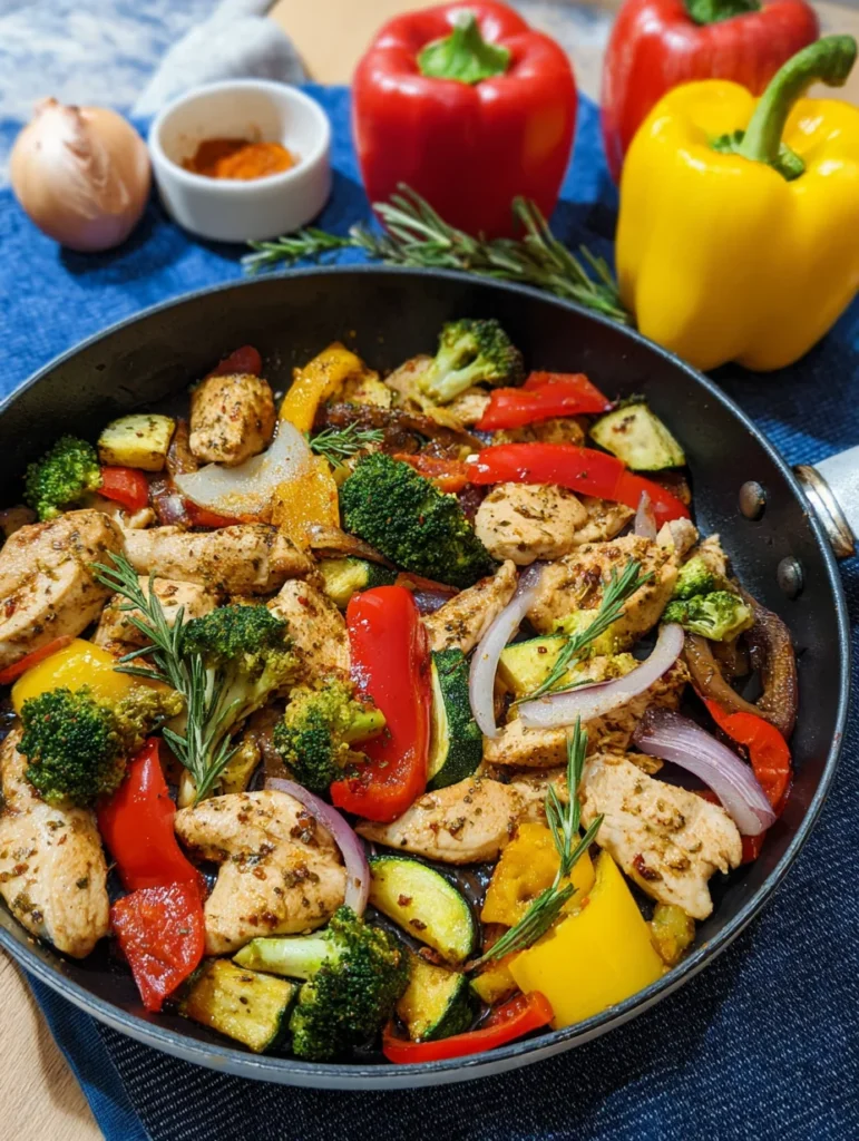 Healthy Chicken and Vegetables Skillet