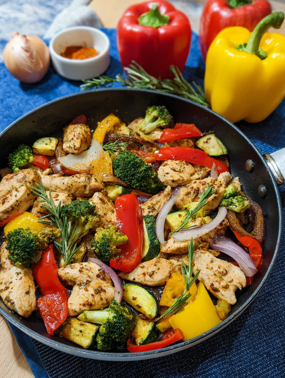Healthy Chicken and Vegetables Skillet