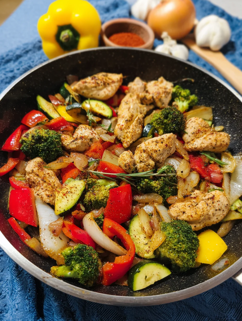 Healthy Chicken and Vegetables Skillet