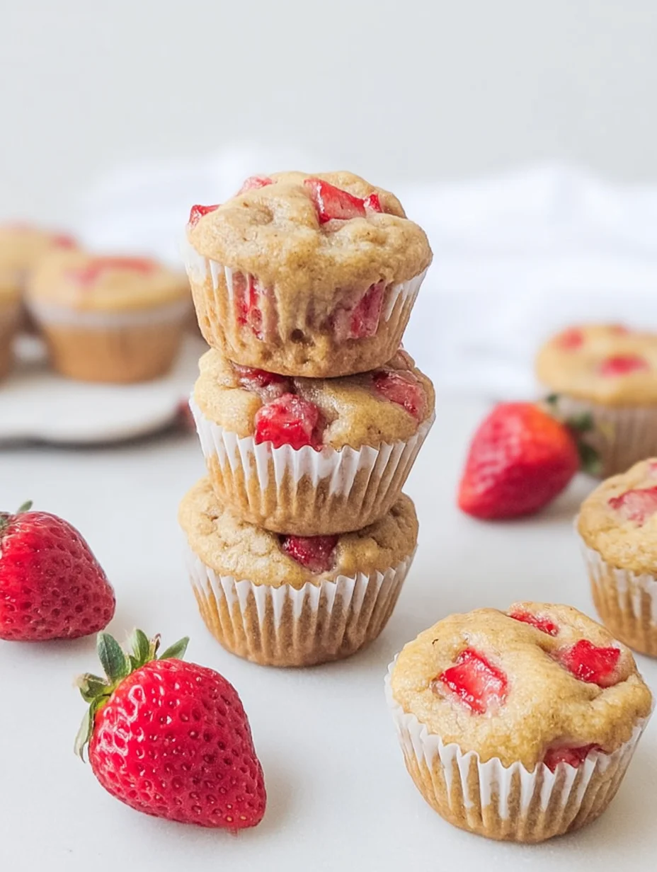 Healthy Strawberry Banana Yogurt Muffins