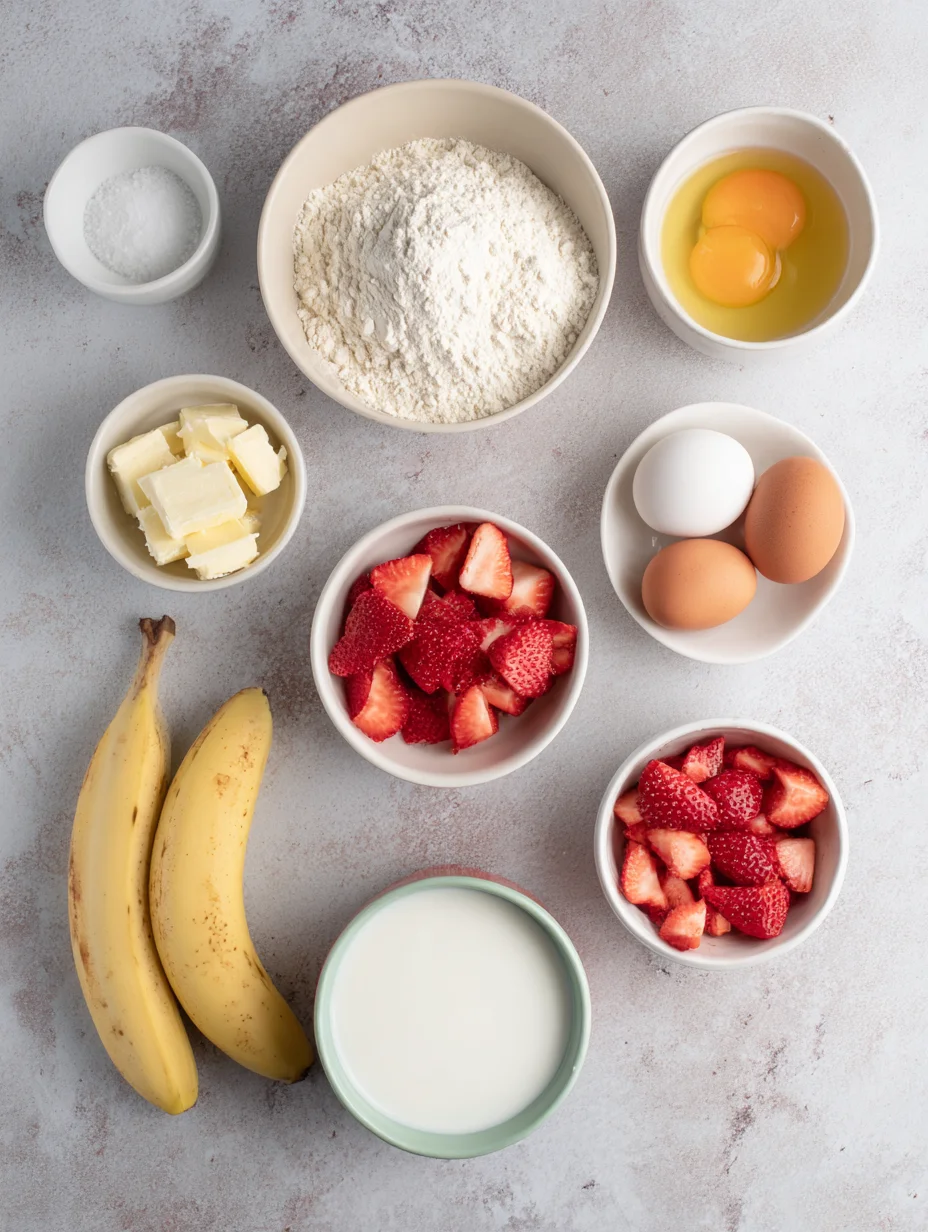 Healthy Strawberry Banana Yogurt Muffins