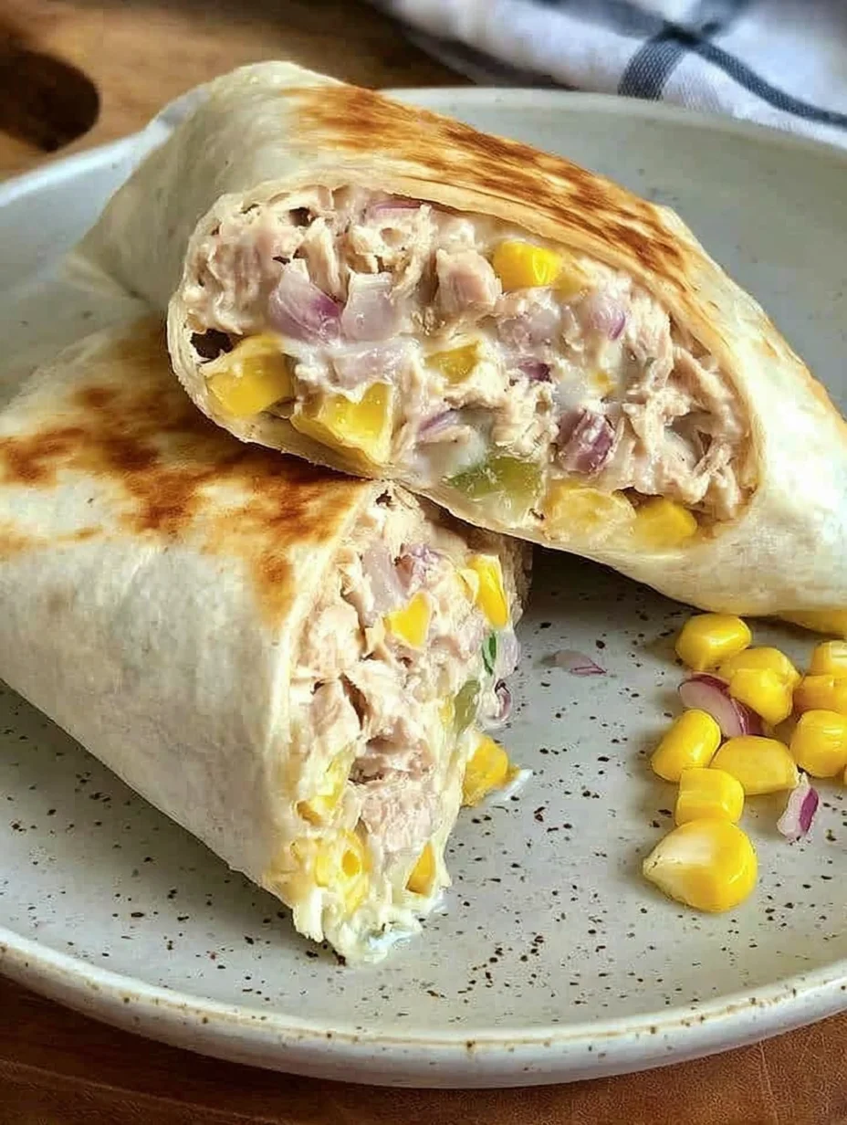 Healthy Tuna Melt Wrap