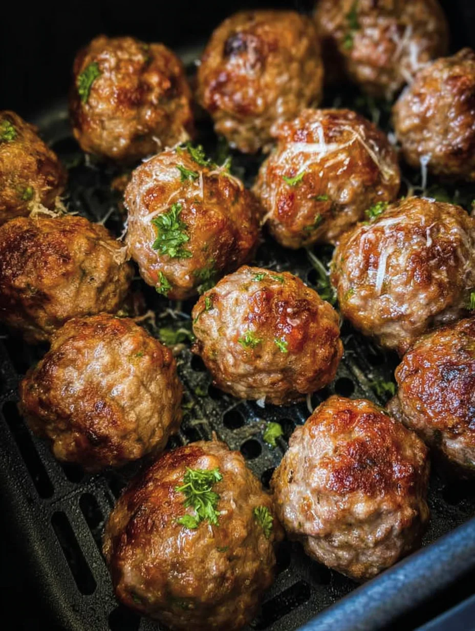 Juicy Air Fryer Meatballs