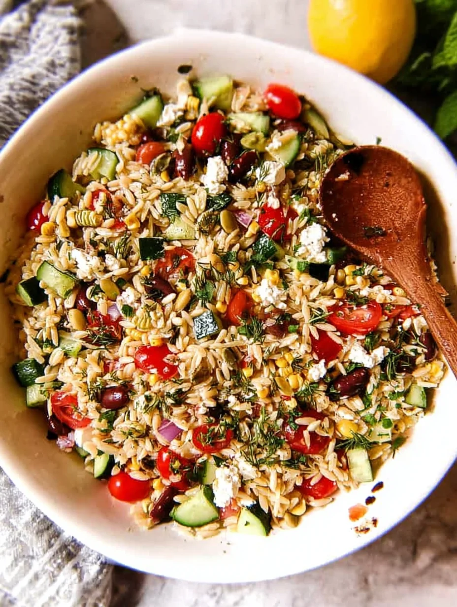 Orzo Pasta Salad Recipe with Feta