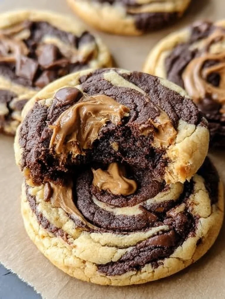 Peanut Butter Brownie Swirl Cookies