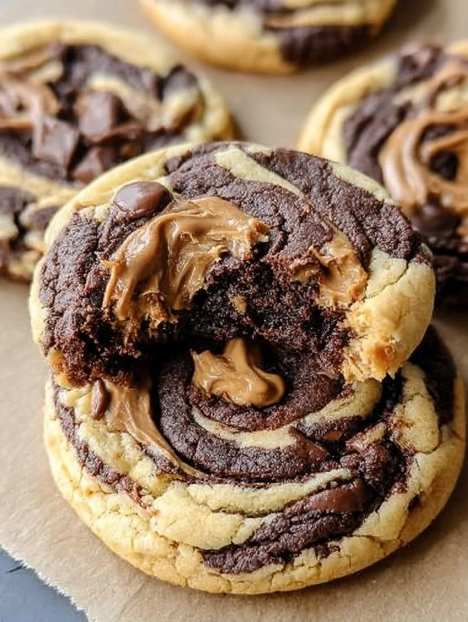 Peanut Butter Brownie Swirl Cookies