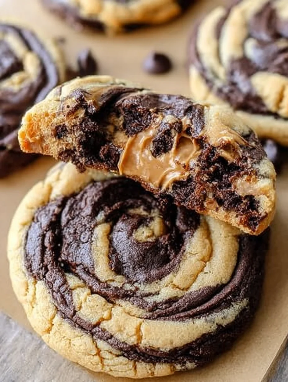 Peanut Butter Brownie Swirl Cookies