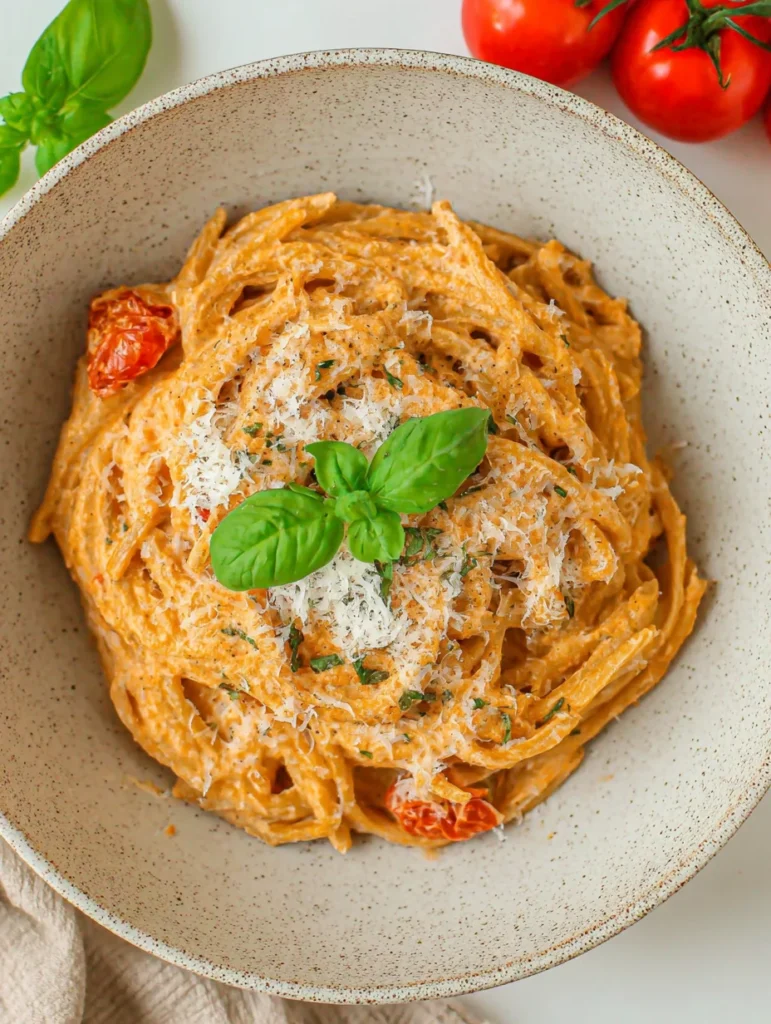 Roasted Tomato and Garlic Ricotta Pasta