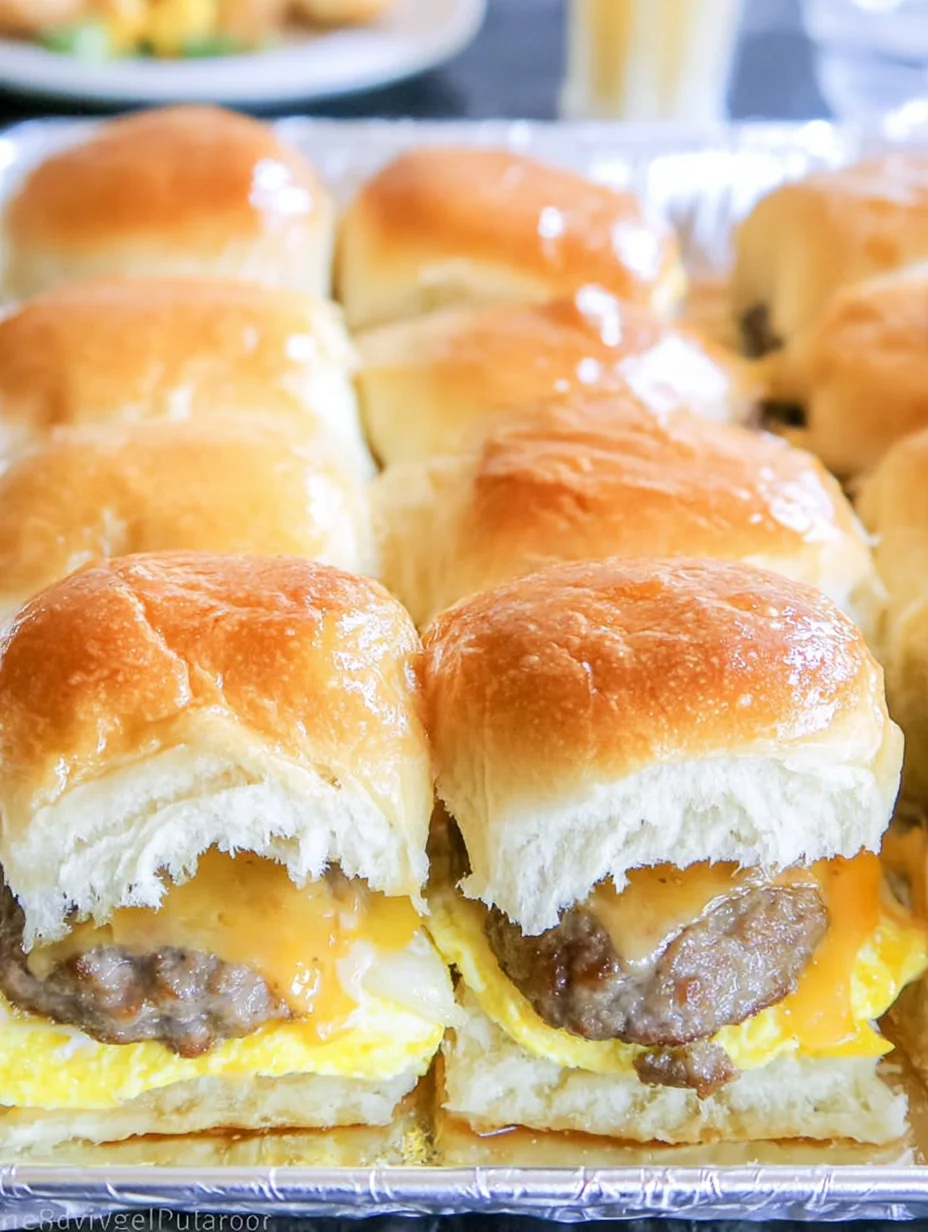Sausage Egg and Cheese Breakfast Sliders