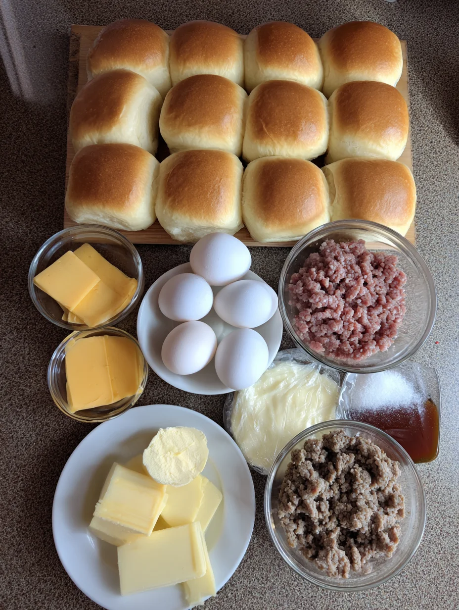 Sausage Egg and Cheese Breakfast Sliders