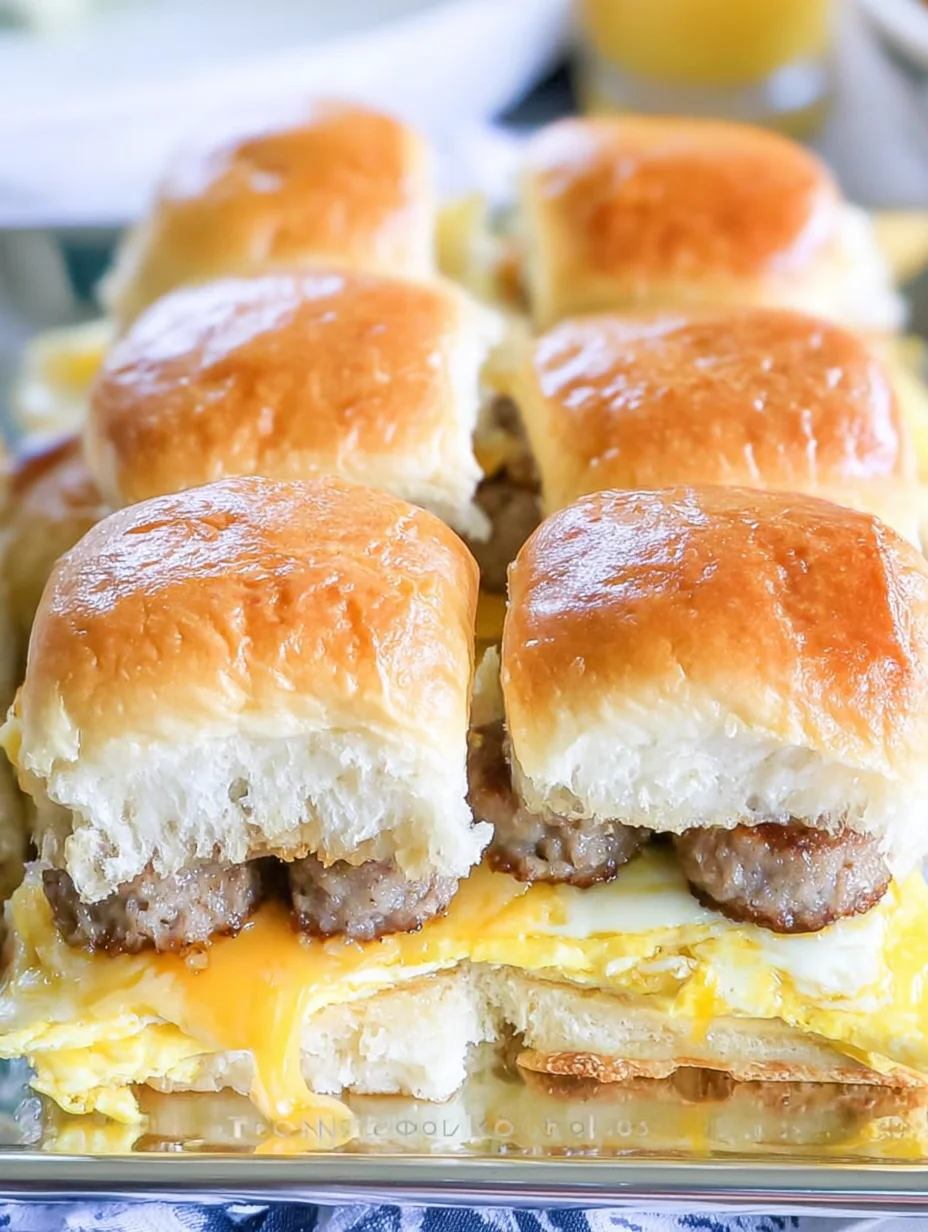 Sausage Egg and Cheese Breakfast Sliders