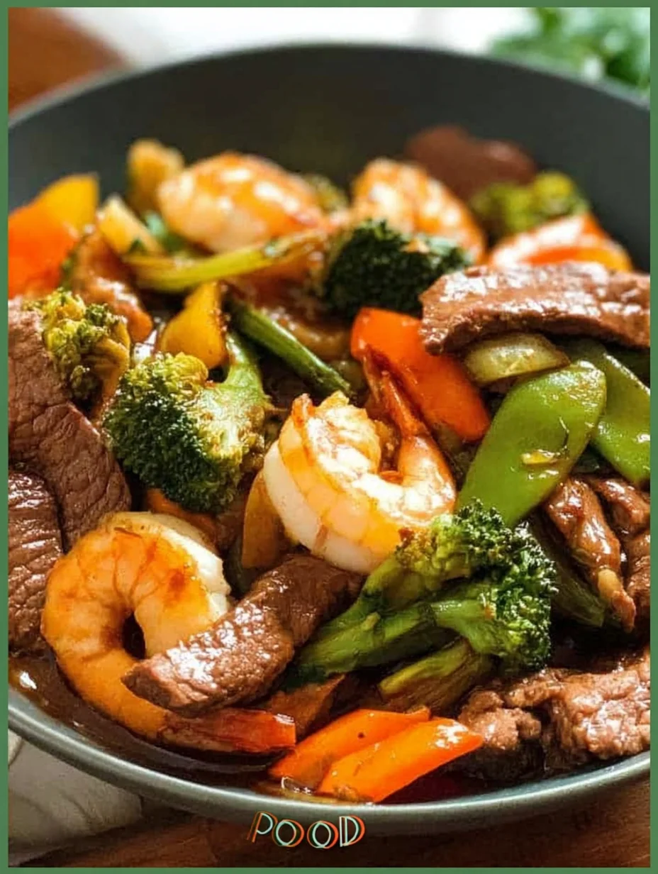 STEAK AND SHRIMP STIR FRY