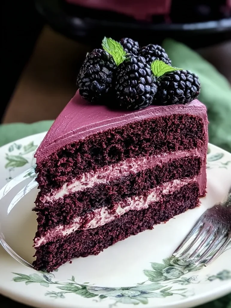 Indulge in Irresistible Blackberry Velvet Cake Bliss