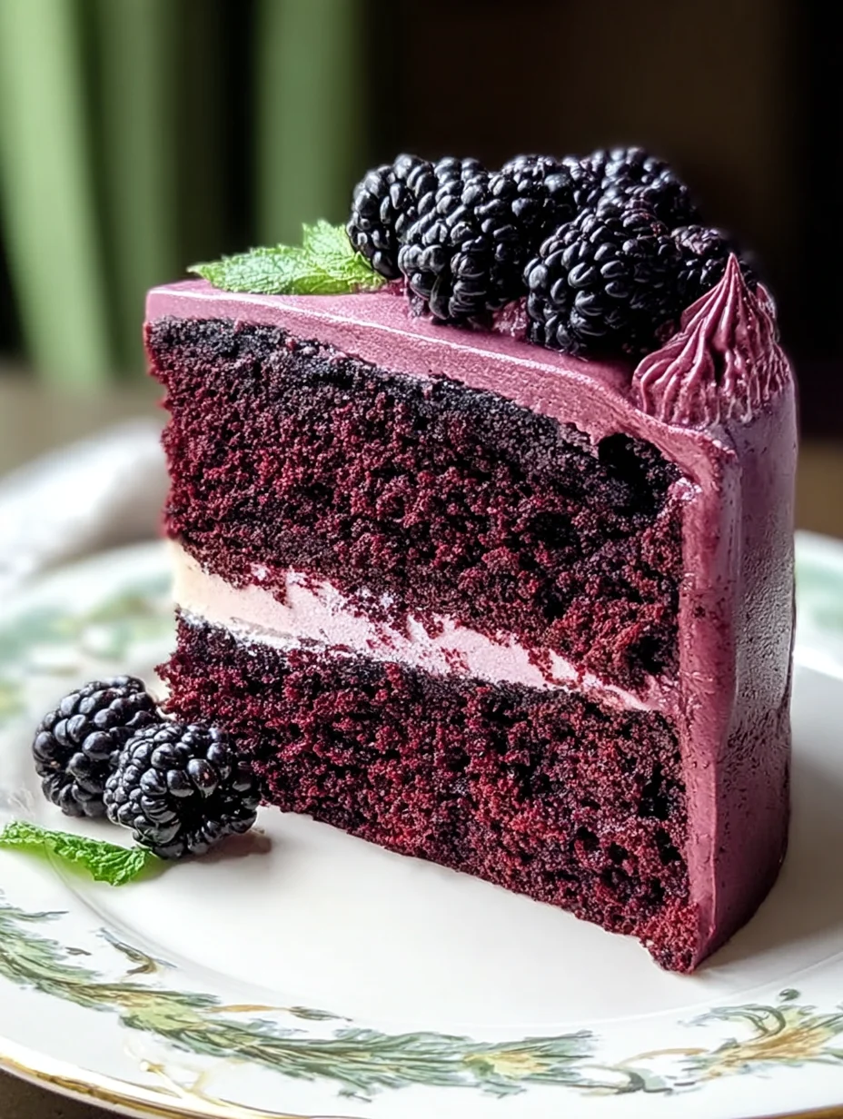 Blackberry Velvet Cake