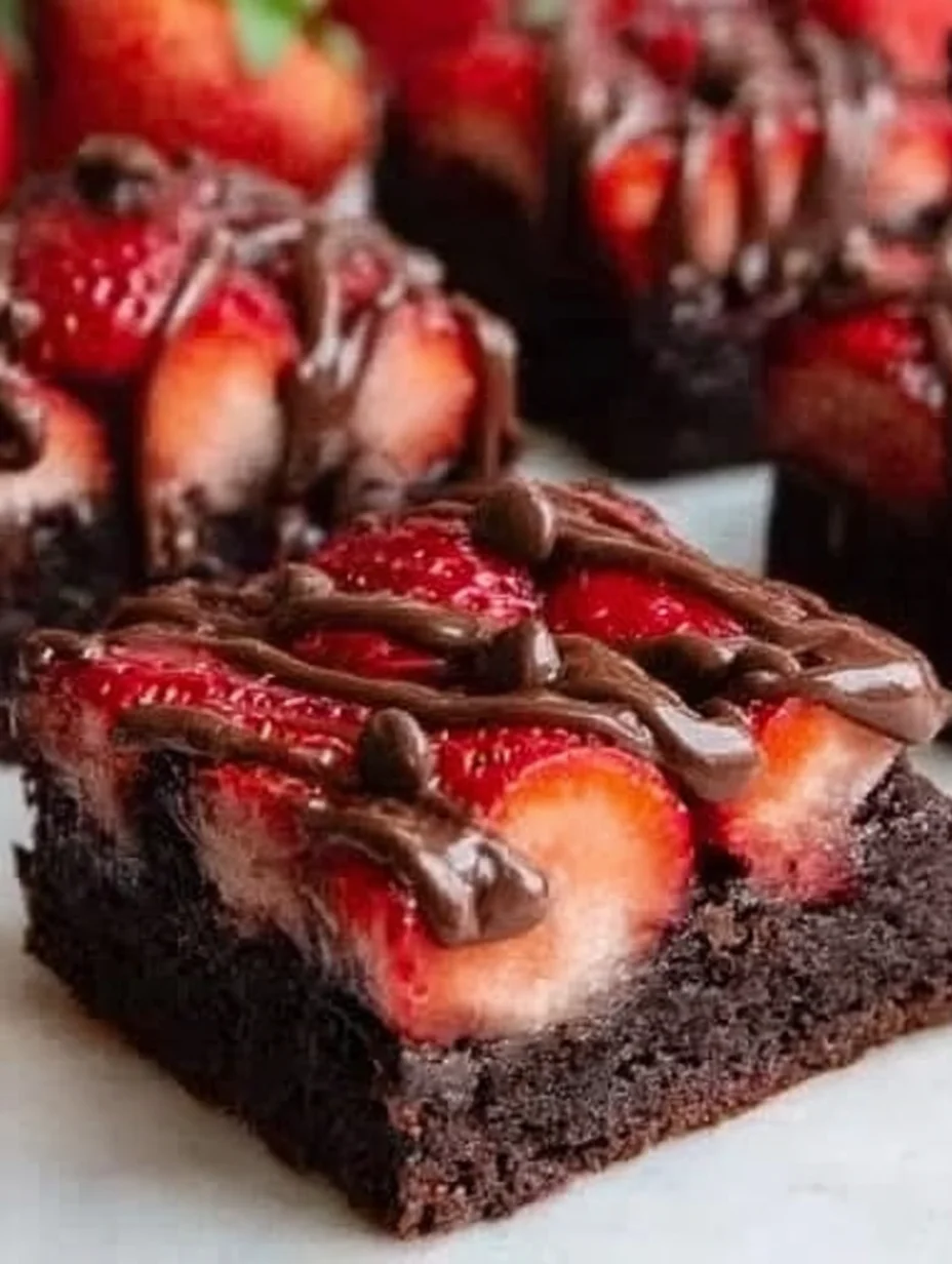 Chocolate Covered Strawberry Brownies