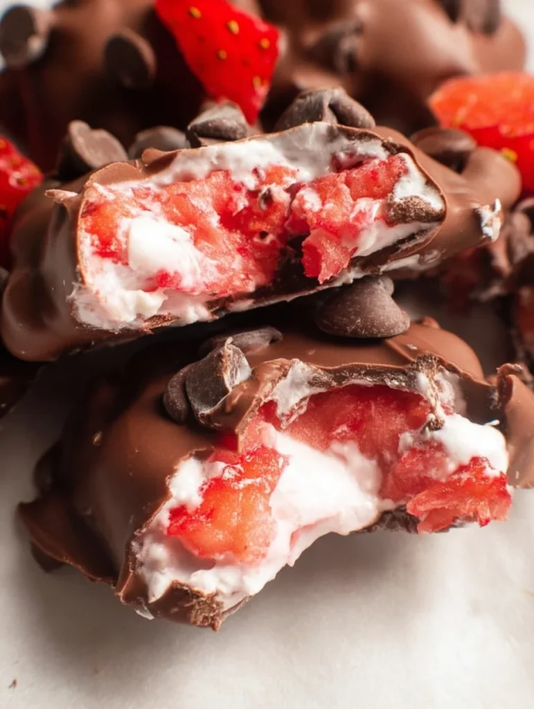 Chocolate Strawberry Yogurt Clusters