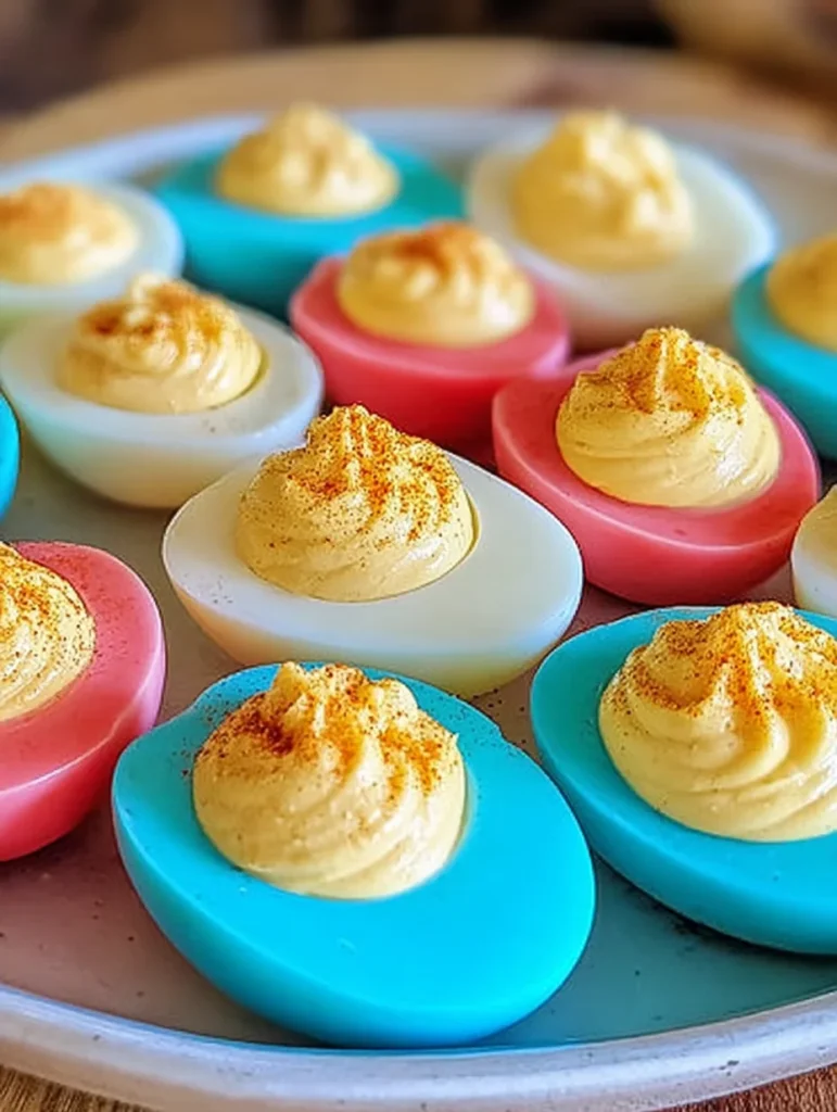 Colored Easter Deviled Eggs