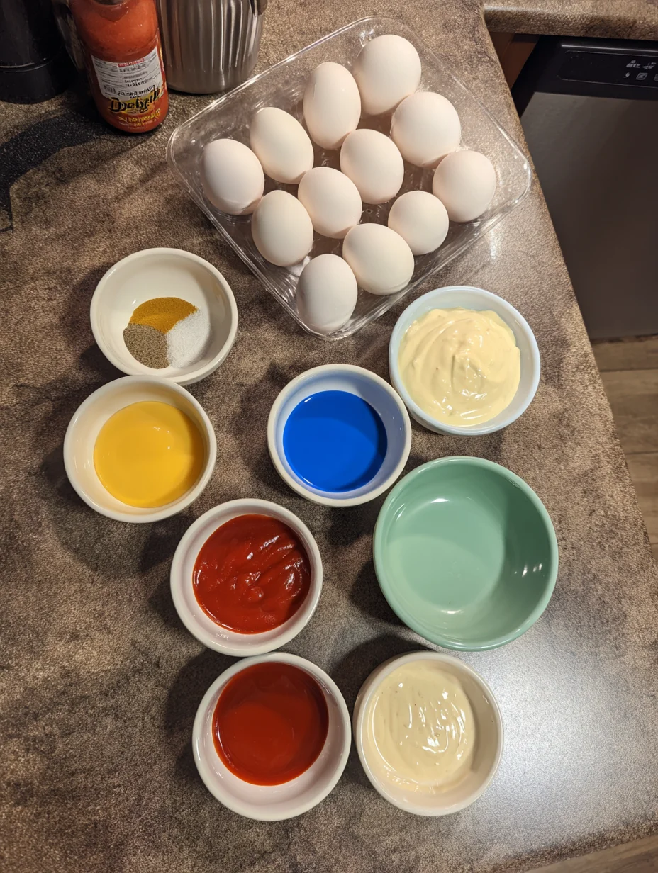 Colored Easter Deviled Eggs