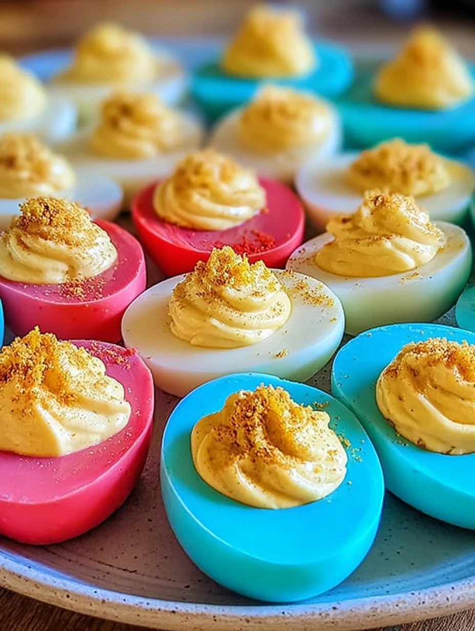 Colored Easter Deviled Eggs