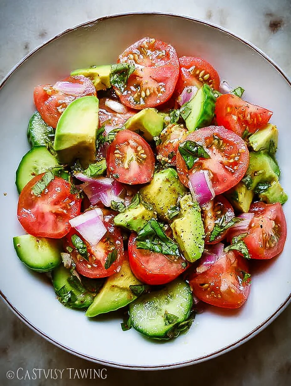 Cucumber Tomato Avocado Salad