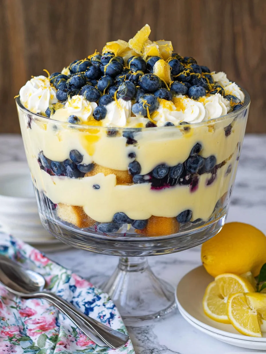 Easy Lemon Blueberry Trifle