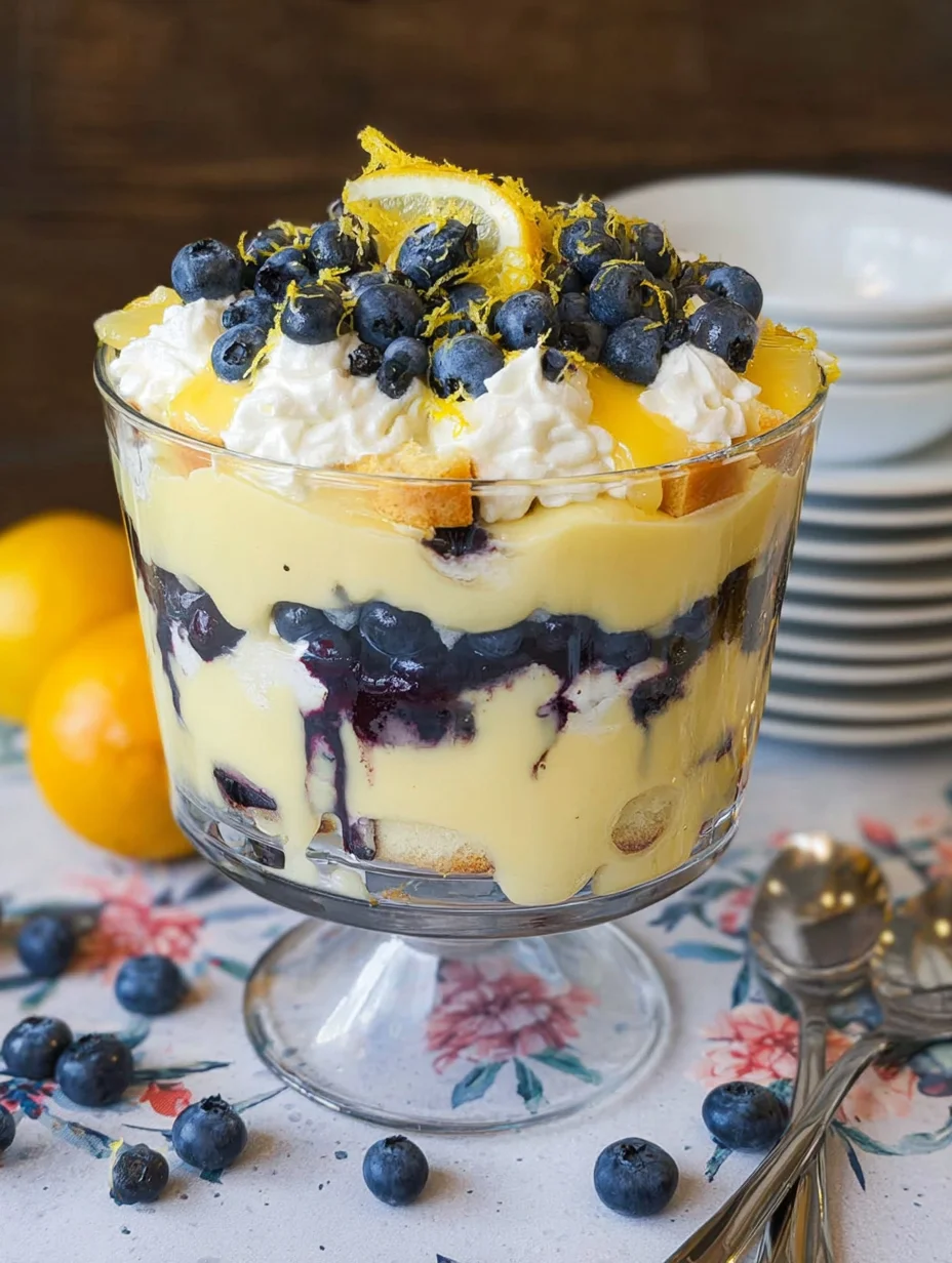 Easy Lemon Blueberry Trifle