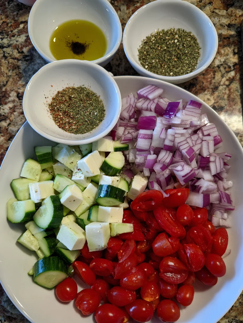 Fresh Cucumber Caprese Salad