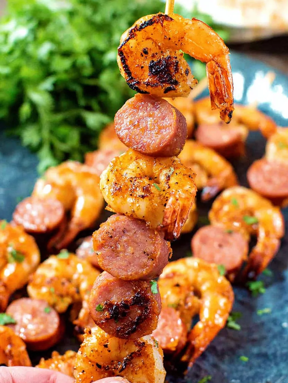 Sausage and Shrimp Kabobs