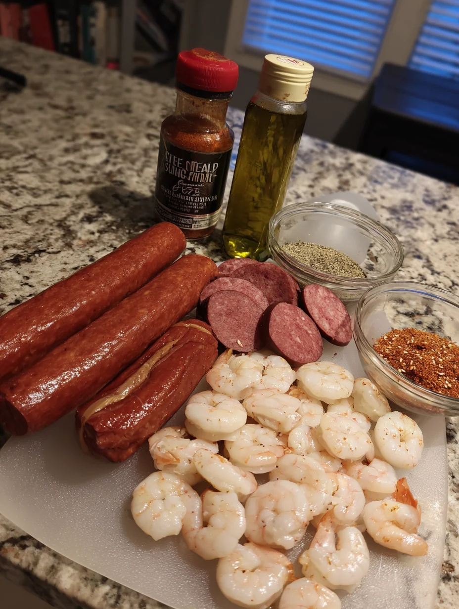 Sausage and Shrimp Kabobs
