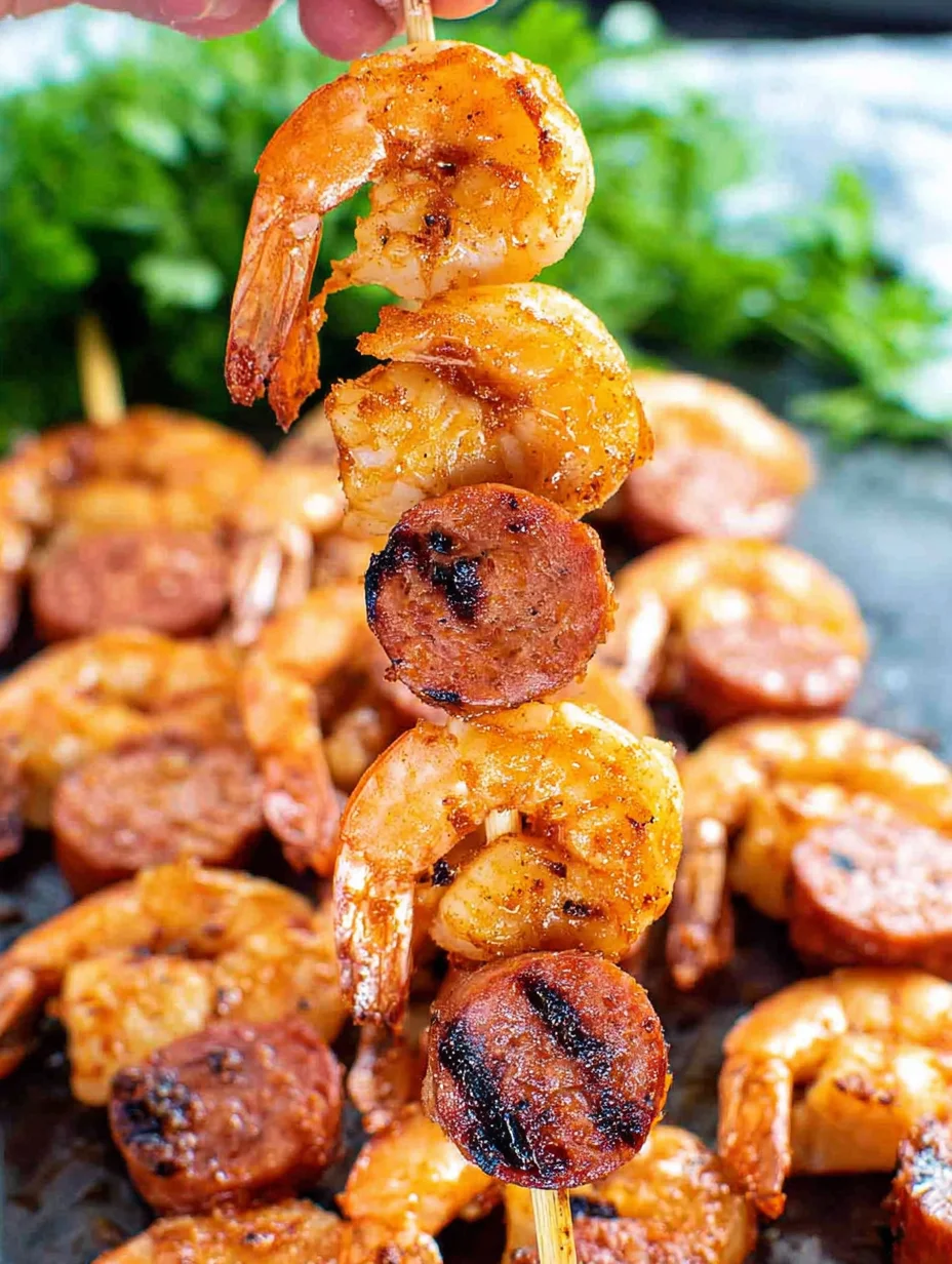 Sausage and Shrimp Kabobs