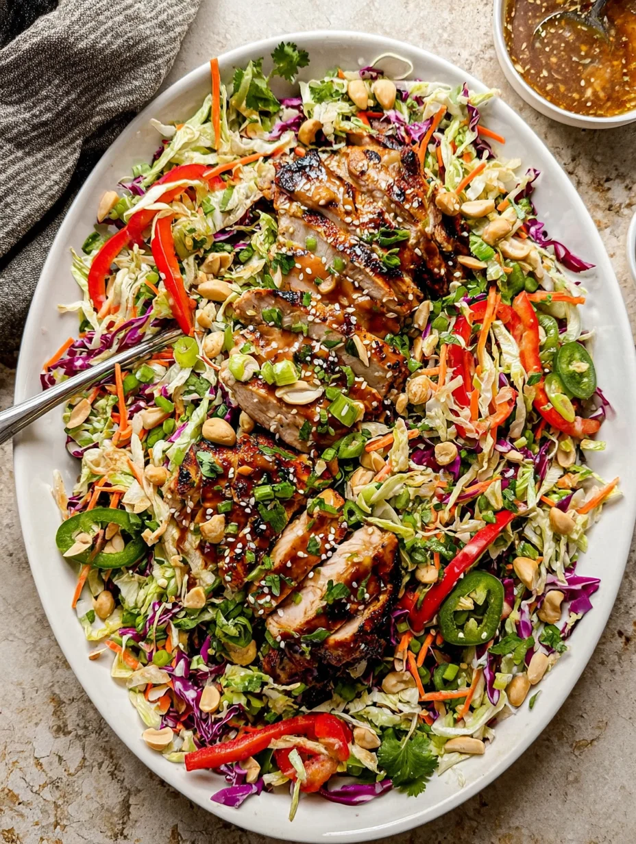 Sesame Chicken Cabbage Crunch Salad
