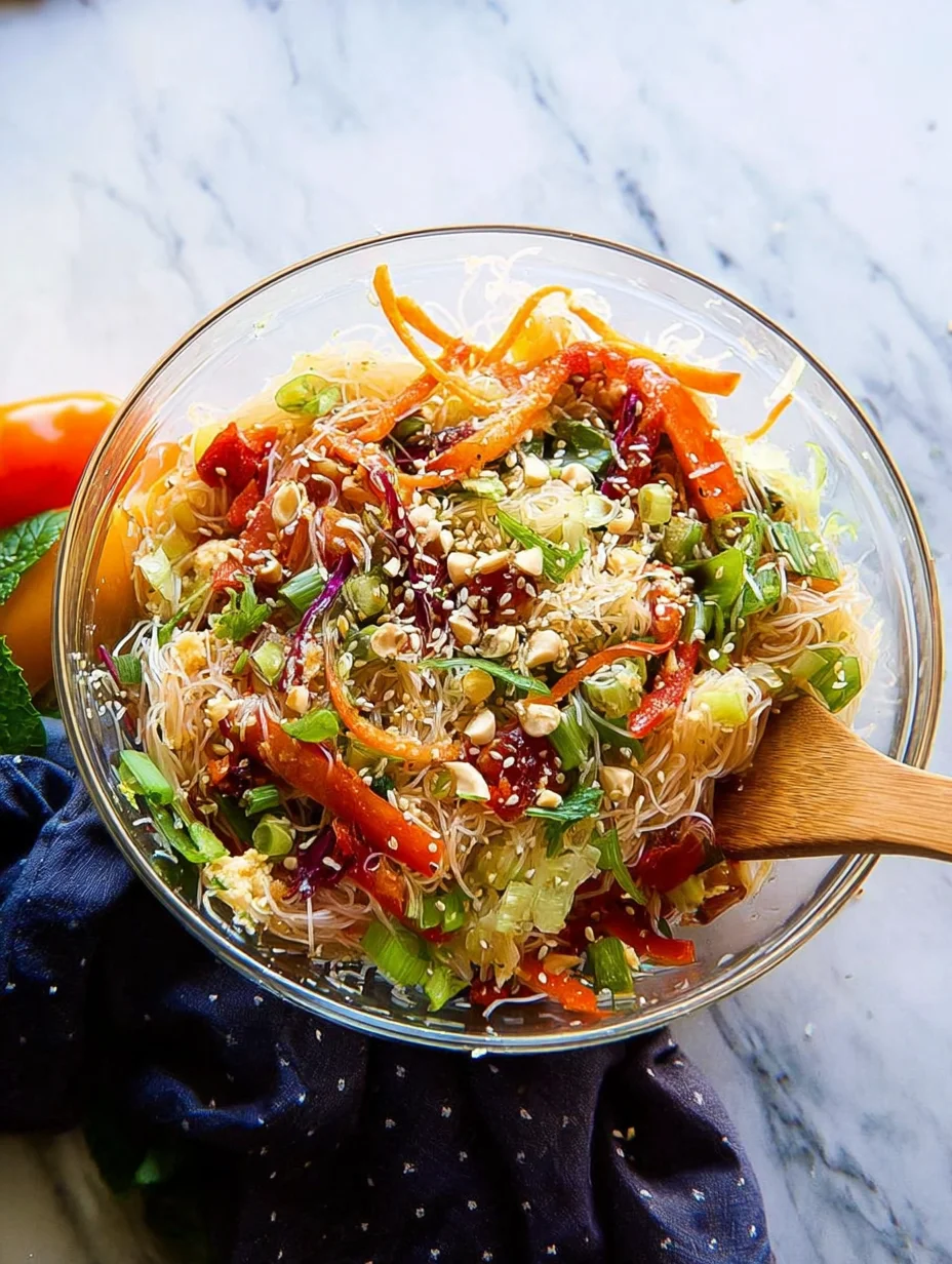 Spring Roll Salad with Spicy Ginger Dressing