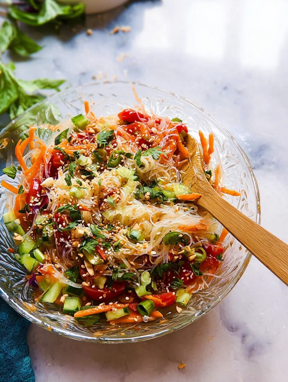 Spring Roll Salad with Spicy Ginger Dressing