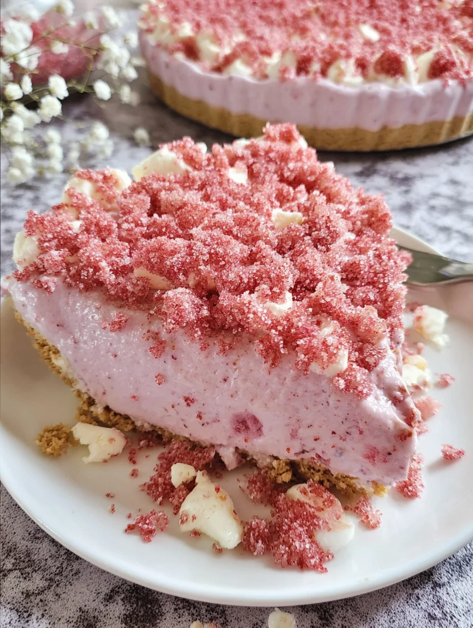 Strawberry Shortcake Freezer Pie