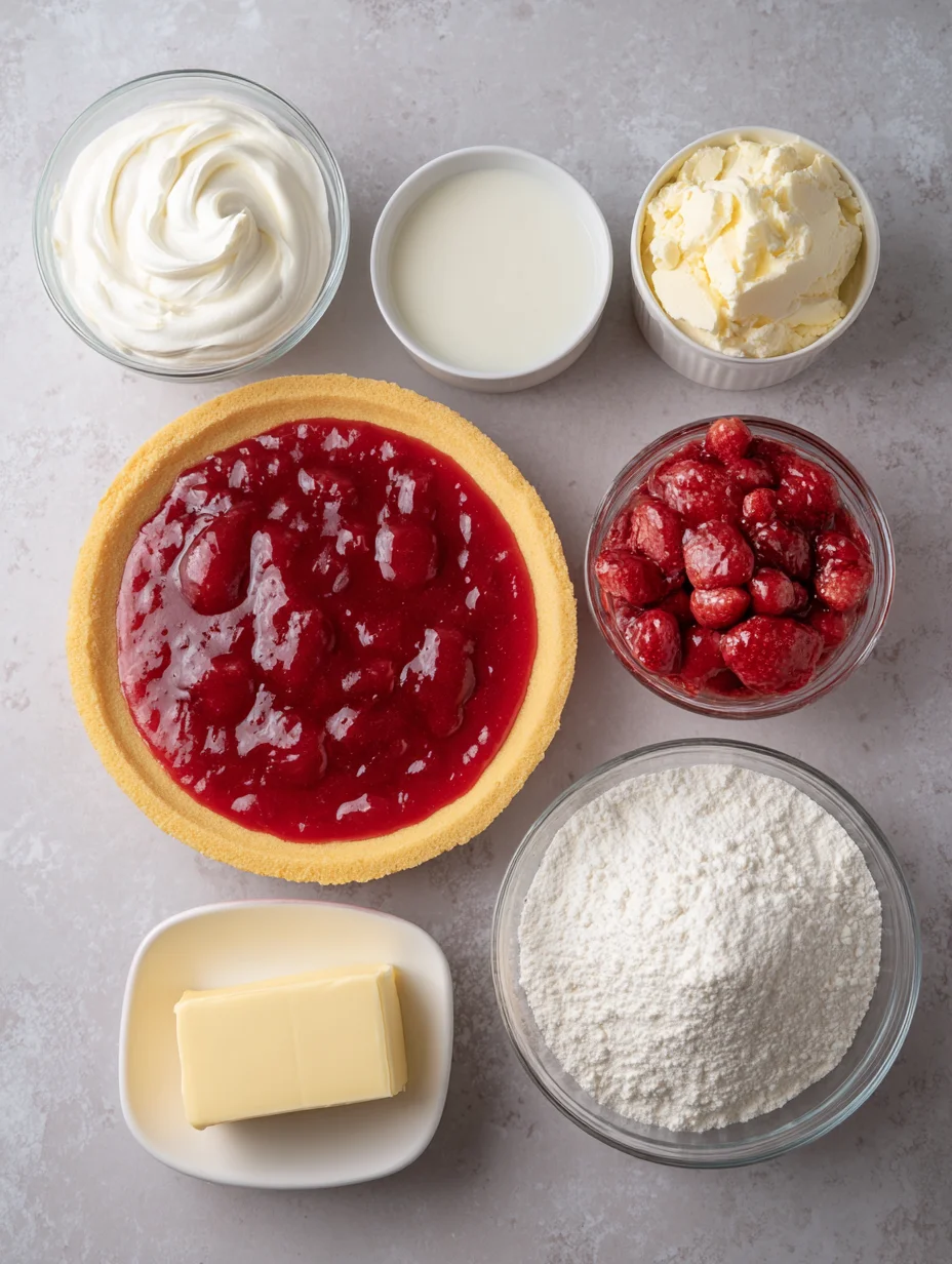 Strawberry Shortcake Freezer Pie