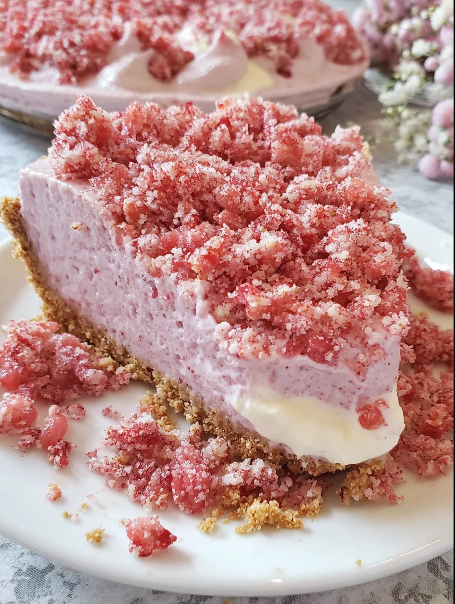 Strawberry Shortcake Freezer Pie